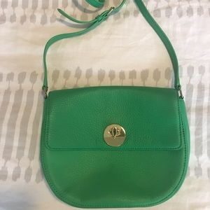 Like new 💯 leather Talbots green leather satchel